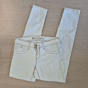 Women's Low-Rise White Skinny Jeans